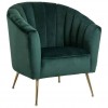 Fauteuil en velours vert  / gold Shelly