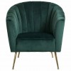 Fauteuil en velours vert  / gold Shelly