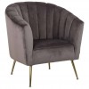 Fauteuil en velours stone / gold Shelly