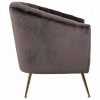 Fauteuil en velours stone / gold Shelly