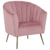 Fauteuil en velours  rose / gold Shelly