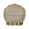 Fauteuil en velours khaki/ gold velvet Olivia