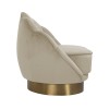 Fauteuil en velours khaki/ gold velvet Olivia