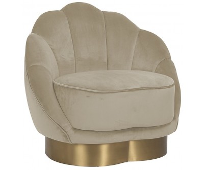 Fauteuil en velours khaki/ gold velvet Olivia