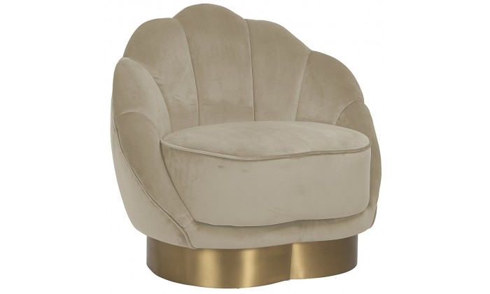 Fauteuil en velours khaki/ gold velvet Olivia