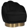 Fauteuil en velours noir/ gold velvet Olivia