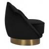 Fauteuil en velours noir/ gold velvet Olivia