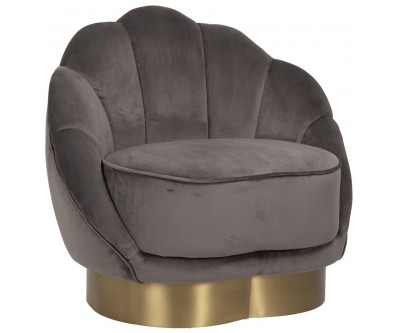 Fauteuil en velours noir/ gold velvet Olivia