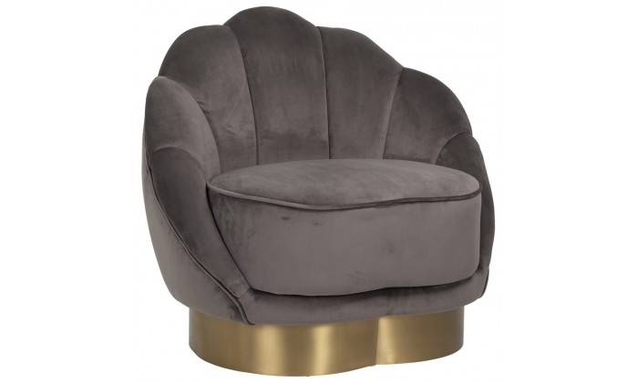 Fauteuil en velours noir/ gold velvet Olivia