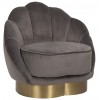 Fauteuil en velours noir/ gold velvet Olivia