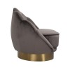 Fauteuil en velours noir/ gold velvet Olivia