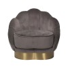 Fauteuil en velours noir/ gold velvet Olivia