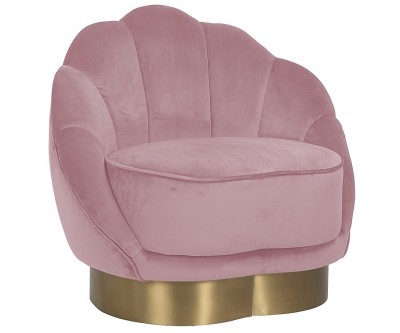 Fauteuil en velours rose / gold velvet Olivia