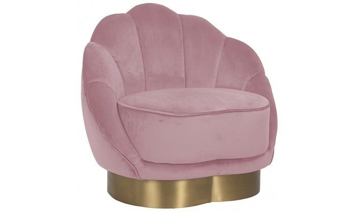 Fauteuil en velours rose / gold velvet Olivia