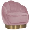 Fauteuil en velours rose / gold velvet Olivia