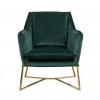 Fauteuil en velours vert  / gold Aurelia