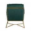 Fauteuil en velours vert  / gold Aurelia