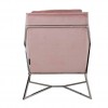 Fauteuil en velours rose / silver Aurelia