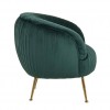 Fauteuil en velours vert  / gold Aurelia