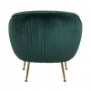 Fauteuil en velours vert  / gold Aurelia