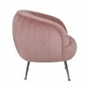 Fauteuil en velours rose / silver Aurelia