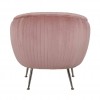 Fauteuil en velours rose / silver Aurelia