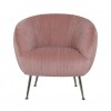 Fauteuil en velours rose / silver Aurelia