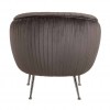 Fauteuil en velours stone / silver Aurelia