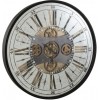 Horloge Chiffres Romains Miroir Antique Noir