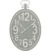 Horloge Ovale Metal Gris