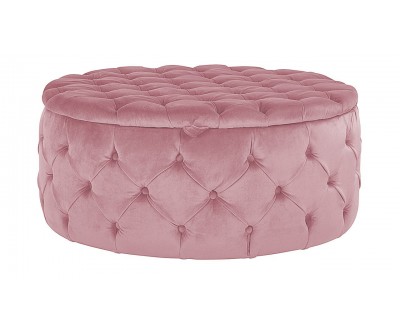 Pouf Lulu Ø100cm Velours Rose