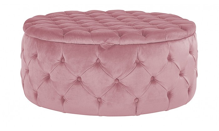 Pouf Lulu Ø100cm Velours Rose