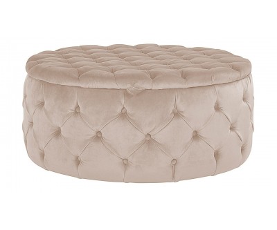 Pouf Ø100cm Velours kaki Lulu