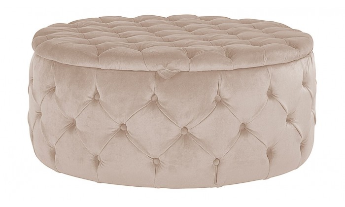 Pouf Ø100cm Velours kaki Lulu