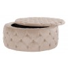 Pouf Ø80cm Velours kaki Lulu