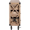 Commode + Roues 6 Tiroirs Bois Naturel