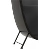 Armoire Ovale Metal/Verre Noir