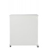 Armoire Sur Roues 6 Portes Metal/Bois Blanc/Naturel