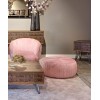 Pouf Joya rose velvet