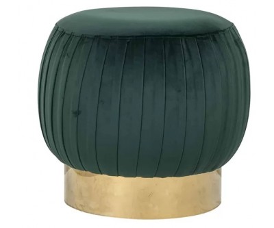 Pouf vert velours Faye