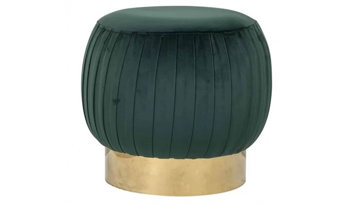 Pouf vert velours Faye