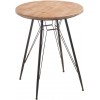 Table Bistro Metal/Bois Naturel/Noire