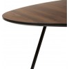 Table De Salon Arrondie Triangulaire Bois Tea Tree Marron