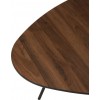 Table De Salon Arrondie Triangulaire Bois Tea Tree Marron