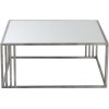 Table De Salon Rectangulaire Metal/Verre Argent