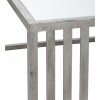 Table De Salon Rectangulaire Metal/Verre Argent