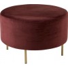 Pouf Pied Rond Velours Marsala Large