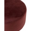 Pouf Pied Rond Velours Marsala Large