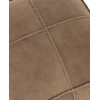 Pouf Point Carre Cuir Beige