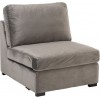 Fauteuil Milieu Velours Gris